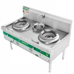 Stainless Steel Desktop Gas Stove Cooktops Double Burner Double Water Gas Cooker Commercial Desktop Gas Stove
