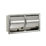 stainless steel double paper dispenser tissue toilet paper roll holder