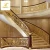 Stainless steel hand railings for stairs indoor premade gold metal stair railing