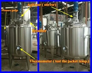 stainless steel mixing heating tank liquid detergent production equipment