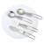 Import Stainless steel outdoor camping portable folding flatware set knife fork spoon combination travel picnic folding cutlery set from China