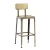 Import Steel High Restaurant Stool Chairs with Backrest for Cafe Shop from China