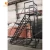 Import Steel Warehouse Ladder Platform Iron Wheel Rolling Platform Ladder with Casters and Load Support Pads from China
