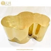 Stylish Modern Design Antique Brass Metal Kate Chrome Gold Modern Coffee Table