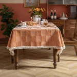 Summer Annes Retro American Western Dining Table Grid Decoration Picnic Table Cloth