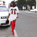 summer printing  t-shirt dress women causual
