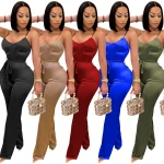 summer  casual suspender trousers woman jumpsuits casual playsuit women jumpsuits  bandage jumpsuit