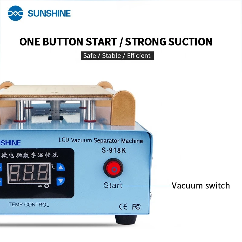 SUNSHINHE S-918K High Quality With Low Price Heating Plate Vacuum LCD REPAIR Separator Machine