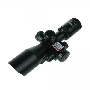 Tactical Compact Laser aim Riflescope 2.5-10x40E Rifle Scope with red dot sight