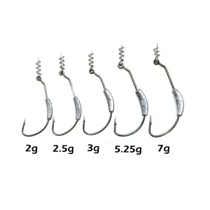 TAKEDO JY21 wholesale 2g 2.5g 3g 5.25g 7g Jigging Head Lead hooks assist fishing hook crank lead sharp soft lure fishing hook