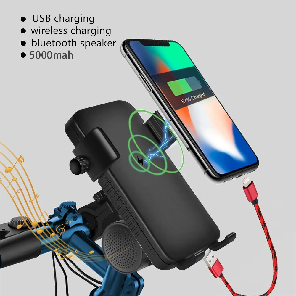 tazer  motorcycle accessories  wireless  bike  phone holder power banks  stand