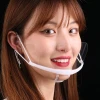 Teaching Use Transparent Lip Mask Transparent Mask Face Shield Plastic Party Transparent Protective Mask Mouth Shield