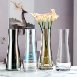 THE SHOUTER Wholesal Cheap European Home Colorful Glass Crystal Flower Vase