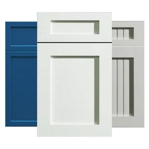 thermo foiled mdf kitchen cabinet doors white shaker for sale