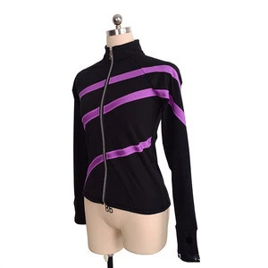 Top grade quality Dancing Performance figure ice skating training wear jacket for girls