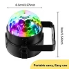 Top Quality New design3W Mini RGB Stage Light Sound Activated Disco Club DJ Ball Party Light with Remote Control