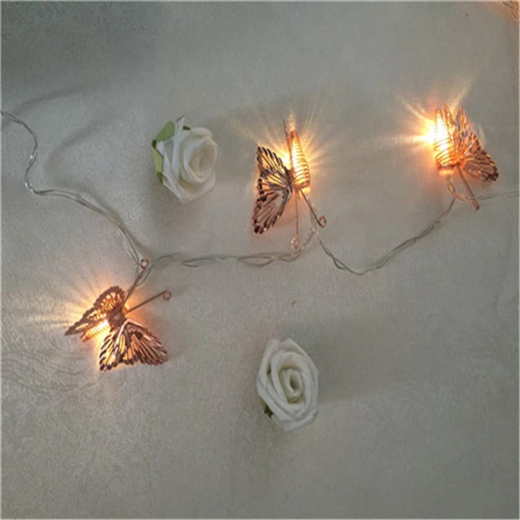 Top Sale Christmas Decoration Led Butterfly String Light With Battery Powered