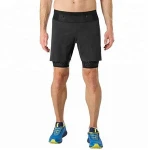 Top sale Men's Double Layers Running Athletic Compression Shorts