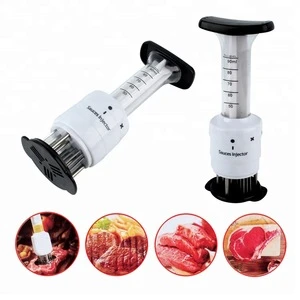 Toprank Professional Smoker BBQ Master Cook Meat Marinade Flavor Injector Syringe Stainless Steel Meat Sauces Injector