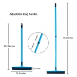 TPR Soft Bristle Broom Floor Squeegee Brush Rubber Broom Squeegee Floor Cleaning Brush