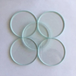 Transparent round flat tempered glass lamp covers &amp; shades