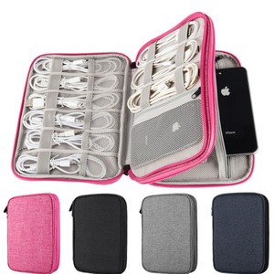 Travel Electronics Accessories Bag Multifunction Zipper Digital USB Data Cable Phone Organize Bag