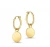 Import Trendy Women Stainless Steel 14K Gold Plated Mini Small Disc Hoop earrings Charm Lightning Bolt Earrings from China