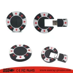 unique promo gift custom shape poker chip usb flash drive for event