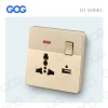 universal socket 3pin multifunction socket with 2pin socket  UK standard socket out put switch socket suppier