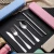 Import Utility Cutlery Set 7 Piece Straw Chopsticks Knife Fork Spoon Set for Home Use/Travel/Camping Cutlery Set in Case from China