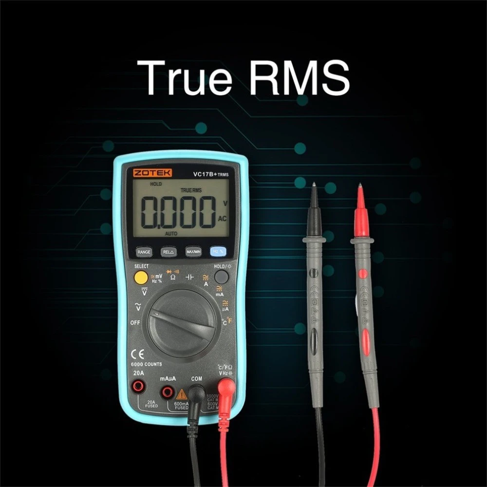 VC17B+ 6000 Counts True-RMS Multimetro Digital Multimeter Auto Range Transistor Tester esr Clamp Meter Multimeter