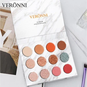 VERONNI 12 Colors Jigsaw Eyeshadow Palette Glitter Cosmetics venta al por mayor de maquillaje Waterproof Makeup For Eye