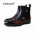 Import Vikeduo Hand Made Retro Genuine Calf Double Buckle Monk Strap Shoes Boot Ankle Mens Dress Boots Leather from China