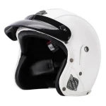 Vintage Chopper Scooter Motorcycle Helmet New 3 4 Open Face ABS Synthetic Leather Polka DOT Visor Glasses