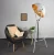 Import Vintage classic design out black and gold inner metal led standing floor lamp with 160cmH from China