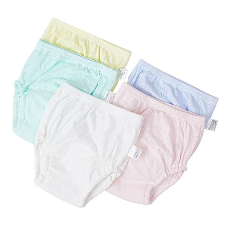Washable Cotton Baby Cloth Diaper Training Pant Waterproof Breathable Underwear Free Sample Cute Baby Wears Soft Breathable