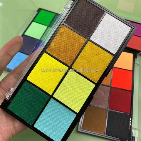 Water Activated halloween makeup face paint Rainbow Split Cake liner Palette body Painting supplies