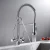 Import Water Purification Filter Pull Down 3 Way Kitchen Sink Faucet Single Handle Brushed Nickel Brass Kitchen Mixer from China