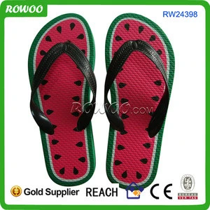 Watermelon print Beach children slippers kids indoor slippers