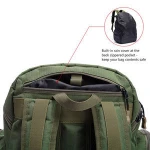 Waterproof fishing backpack tackle, with 4 Trays box Large Storage, Protective Rain Cover  (Khaki, Black and Camouflage)