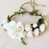 Wedding Favors Gifts Girl Rose White Bridal Head Wreath Accessories Bohemian Hairband Floral Hair Flowers Crown