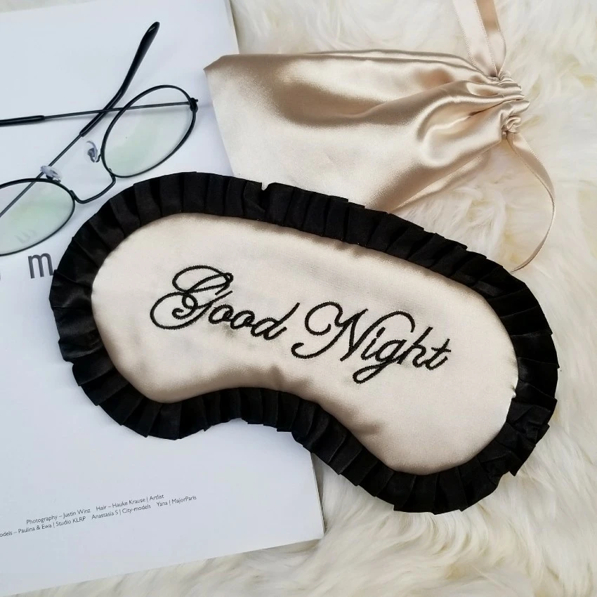 weighted The embroidery blindfold  eye mask