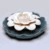 Import White Ceramic  Flower with Plate Aroma   Ceramic Flower  Fragrance Diffuser for Home Decoration from China