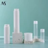 White Clear Cylinder Vacuum Bottle 15ml 30ml 50ml Plastic Packaging Set For Cosmetic Pump Lotion Plastic Bottles