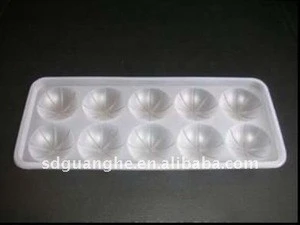 white divided disposable plastic food tray for meatball