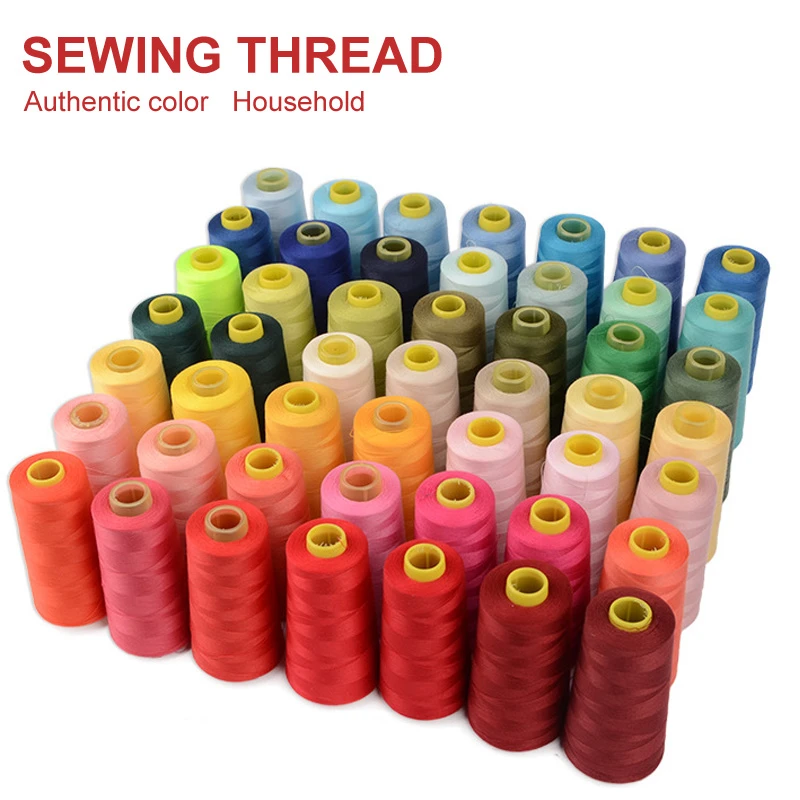 Wholesale 2500yards nylon sewing thread colorful 100% Spun Polyester Sewing Thread