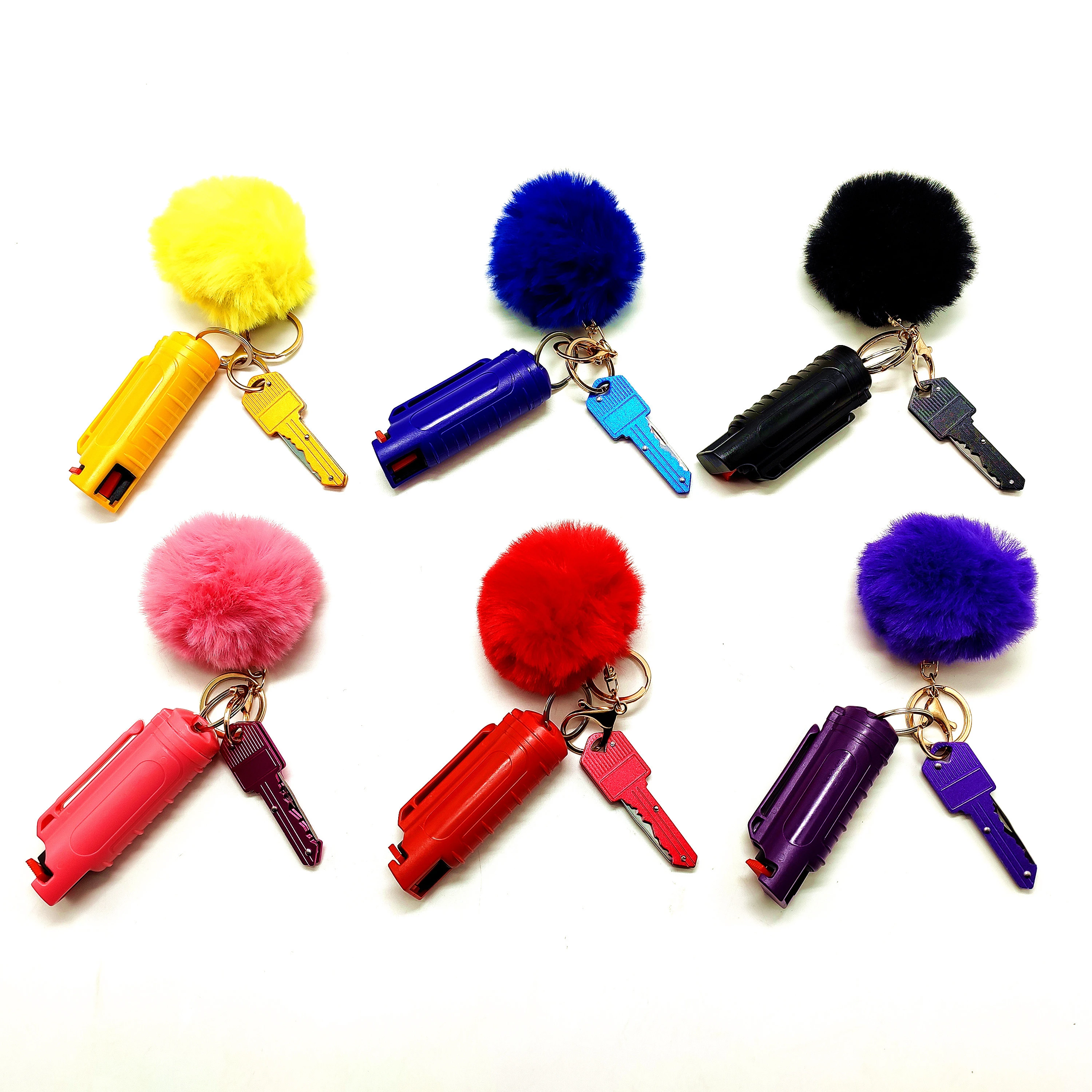 Buy Wholesale Bulk Girly Lipstick Type Glitter Pink And Black Pepper Spray  Keychain Ring Self Defense Holder Case Launcher System from Jinhua Ai Kou  Protective Equipment Co., Ltd., China