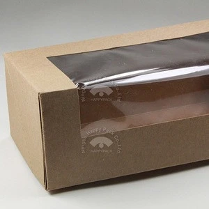 Wholesale cheap disposable kraft paper cake boxes with window