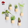 Wholesale cheap PVC modern wind refreshing artificial Simulation green plants pocket pot with interior decoration