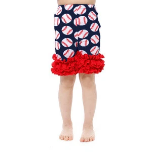 wholesale children clothing USA baby girl baseball shorts children knit shorts